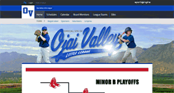 Desktop Screenshot of ojaivalleylittleleague.com